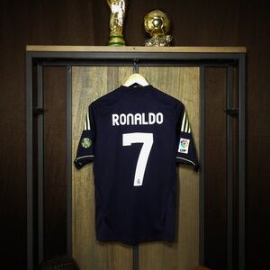 Real Madrid 2012/13 Away Jersey – Cristiano Ronaldo #7 – Small – Dark Blue & Yel